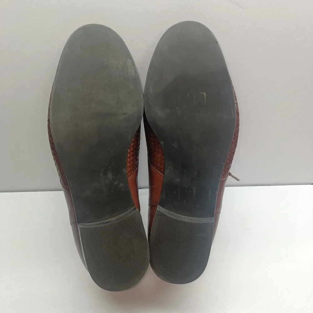 Trotter's‎ Men's Size 7 Brown Herringbone Oxford Loafers
